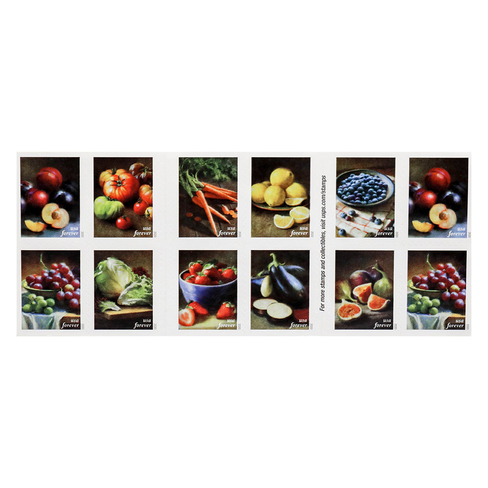 U.S. 2020 Fruits &amp; Vegetables Forever Stamps