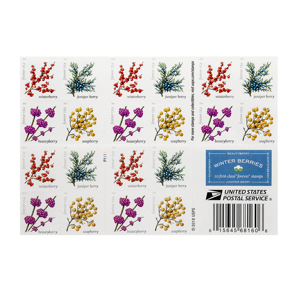 2019 US Winter Berries Forever Stamps