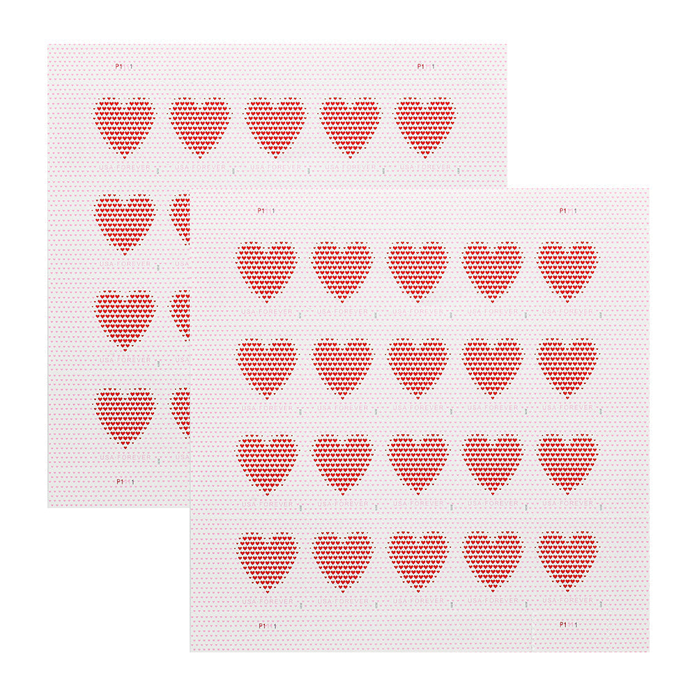 2020 US Made of Hearts Forever First-Class Postage Stamps Wedding